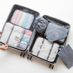 7 Pcs Travel Storage Bags Suitcase Clothes Sorting Bags Luggage Organizer For Clothes Shoe Waterproof