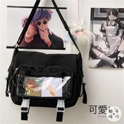 Japanese Style Crossbody Bag Women High School Girls JK Itabag Transparent Pocket Book Bag Teenage Girls Messenger Bag Ita Bag