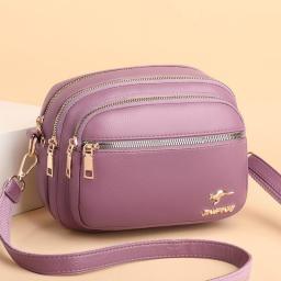 High Quality Soft Leather Purse Fashion Women Shoulder Messenger Bag Multi-pocket Wear-resistant Bag Luxury Ladies Handbag Sac