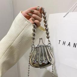 Fashion Metal Lipstick Bag For Women Luxury Dinner Bag Designer Shell Bag High Quality Shoulder Bags Cute Purses Crossbody Bag