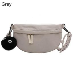 Fashion Underarm Bag Small Shoulder Messenger Bag For Women Trendy Shell Mini Handbag With Cute Cartoon Hairball Pendant