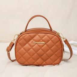 2023 New Elegant Rhombus Shell Bag Fashion Simple Embroidered Shoulder Messenger Bag Handbag