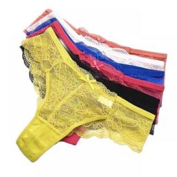 6 Pcs/Lot Lingerie For Sexy Transparent Lace Ladies Briefs Women Panties