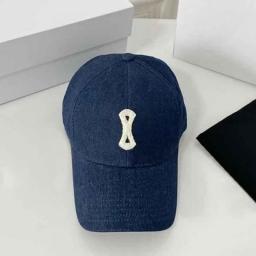 Women Men Denim Baseball Hat Summer Fashion Sticker Baseball Cap Retro Casual Luxury Brand Sunshade Hat Outdoor Snapback