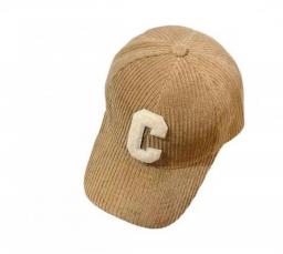 2023 New Corduroy Baseball Cap Ladies Letter C Snapback Hat Fashion Women's Cap Adjustable Casual Shopping Dress Up Hip Hop Caps