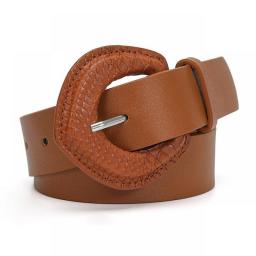 Fashion PU Leather Wide Belts For Women Solid Color Waist Dress Vintage Decorative Simple Strap Female Waistband Ethnic Belts