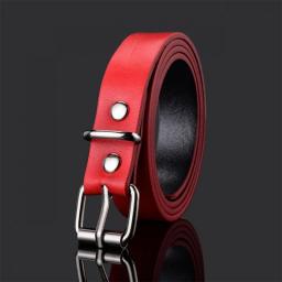 Children Leather Belts For Boys Girls Kid Waist Strap Waistband Easy Metal Buckle For Jeans Pants Trousers Adjustable Belt