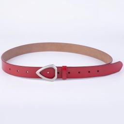 Online Popular Triangle Buckle Belt Versatile Women's Belt Leather Heart-shaped Buckle Designer Luxury Belt