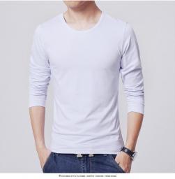 2022 MRMT Brand New Men's T-Shirts Long Sleeve Slim Men T-Shirt Young Man Pure Color Tops Tees Shirt O-Neck For Male Boys Tshirt