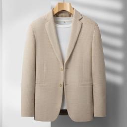 2023New Men's Suit High-end Boutique Wool Four Seasons Fashion Gentleman Party Party Casual Business Suit Top Coat