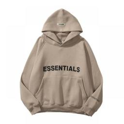ESSENTIALS Hoodies Men Sweatshirts Reflective Letter Printing Fleece Oversized Hoodie Fashion Hip Hop Unisex Essentials Pullover