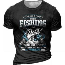 2023 New Summer Newest Outdoor Fishing Shirt 3d Printed Fishing T-shirt Oversized For Men Short Sleeve Casual Fish Tops Tees