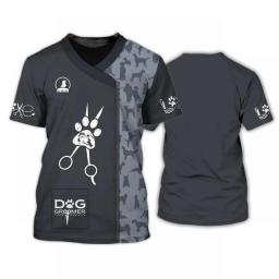 Pet Groomer Shirt Men's T-shirt Unisex Grooming Uniform Tops Streetwear T-shirts Y2k Clothes Fashion Hot Hip Hop Harajuku Tees