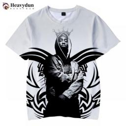 2Pac T-shirt Rapper Star Tupac 3D Print Streetwear Men Women New Casual O-Neck T Shirt Hip Hop Rap Singer Tshirt Tops Clothing