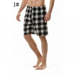 Men's Solid Color Plaid Pajama Pants European Size Flannel Shorts Sport Shorts Wo Men's Short Swimsuit Short Man Swimsuits Gym