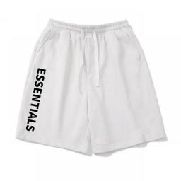 Summer Essentials Print Men Shorts 100Percent Cotton Streetwear Letters Design Sport Shorts Fashion Women's Black Shorts Free Shipping