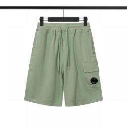 2023 CP Apring And Summer New Casual Men's Short Pants Fashion Pure Cotton Round Lens Model Solid Color Sports Straight Shorts