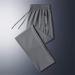 Summer Cool Pants Men 8XL Plus Szie Sweatpants Fashion Casual Stretch Pants Male Big Size 7XL 8XL Summer Trousers Black Grey