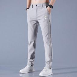 New Autumn Winter Men's Thick Corduroy Casual Pants Business Fashion Korea Stretch Regular Fit Grey Trousers Male Brand Clothes