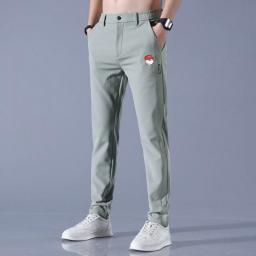 2023 New Arrival Casual Pants Men High Waist Straight Formal Long Trouser Adult Solid Color Flat Design Pant Business Man