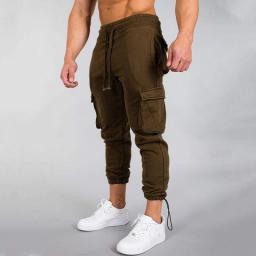 New Joggers Sweatpants Men Casual Pants Cotton Multi-pocket Training Trousers Male Gym Fitness Bottoms Autumn Outdoor Trackpants