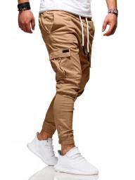 New Fashion Men's Cargo Casual Solid Colors Multi-pocket Trousers Plus Size Joggers Sweatpants Multiple Styles Can Be Selected