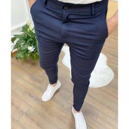 Men's Casual Stretch Pants New Solid Color Slim Business Formal Office Versatile Interview For Men Daily Wear Hot Selling Shorts