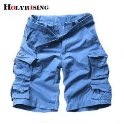 Holyrising Free Belt Men 100Percent Cotton Pants Multi Pocket Military Pants  Men Camouflage Cargo Trousers 11 Colors 18803-5