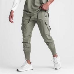 2022 New Men's Cargo Pants Summer Thin Loose Quick-Drying Elastic Leggings Running Training Sweatpants Casual Trend Trousers