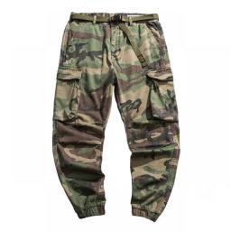 Camouflage Cargo Pants Mens Military Outdoor Multi Pocket Work Pants Safari Style Casual Jogger Trousers Men