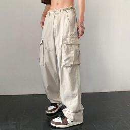 High Street Cargo Pants For Men And Women Baggy Fashion Large Pocket Straight Loose Wide Leg Casual Joggers Trousers Hip Hop