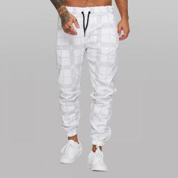 2022 New Jogger Men's Casual Pants Plaid Trousers Fashion Streetwear Men's Cargo Pants Fitness Gyms Sweatpants Mens Clothes