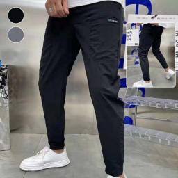 Mens Skinny Cargo Pants High Stretch Multi-pocket Sweatpants Solid Color Casual Work Outdoor Joggers Trousers Spring New Fashion