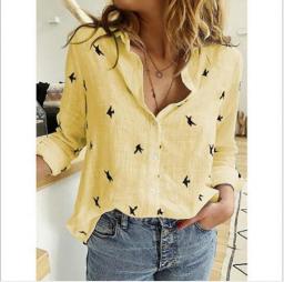 Spring Autumn Women Solid Color 35Percent Cotton Shirt Casual Single-Breasted Button Long-Sleeved Tops Female Street Plus Size Blouse