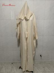 Hot Sale Djellaba Muslim Dress 3 Pieces Muslim Suits Elegant Long Islamic Abayas Women Modest Wear Clothing EID Sets WY55