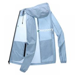 New Discovery Ultra Light Jacket Men Camping Sunscreen UV Sun Protection Clothing Fishing Clothes Quick Dry Skin Windbreaker 5XL