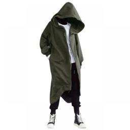 Fashion Unisex Long Sleeve Hooded Nazgul Long Coat Zipper Closure Fleece Lined Long Hoodie Hot Sale Dropshipping