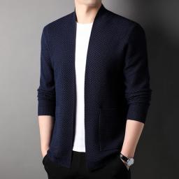 Top Grade New Brand Designer Fashion Knit Open Cardigan For Men Graphic Sweater Japanese Coats Casual Jacket Mens Clothing 2023