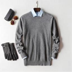 Men Cashmere Sweater Autumn Winter Soft Warm Jersey Jumper Robe Hombre Pull Homme Hiver Pullover V-Neck O-Neck Knitted Sweaters