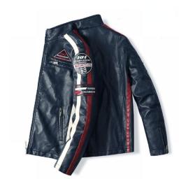 Mens Vintage Motorcycle Jacket 2022 Men Fashion New Biker Leather Jacket Male Embroidery Bomber Coat Winter Pu Overcoat