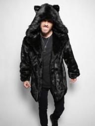 Casual Imitation Fur Jacket Coat Men's Winter Casual Warm Mink Coats Men's Long Coat Fur 2021 Winter New Winter Jacket Men