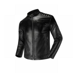 Men's Vintage Red Brown Leather Motorcycle Jacket Natural Cowhide Biker Jacket Stand Collar Top Layer Cowhide Leather Jacket