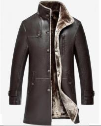Mens Clothing Genuine Sheep Leather Natural Coat Winter Parka Real Fur Long Plush Thick Oversize Sheepskin Jackets For Man M-5XL