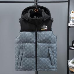 New Couple Casual Down Vest Autumn And Winter Fashion Men's Fashion Brand Spliced Down Coat Outdoor Skiing Sports Vest