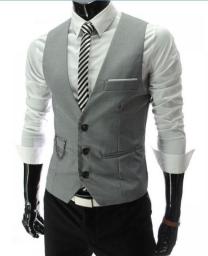 2023 New Arrival Dress Vests For Men Slim Fit Mens Suit Vest Male Waistcoat Gilet Homme Casual Sleeveless Formal Business Jacket