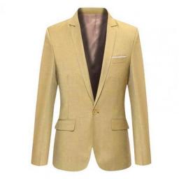 Business  Male Suits Slim Formal Formal Dress Waistcoat  One Button Lapel Long Sleeve Pockets Top Male Blazer Suit  بلايز