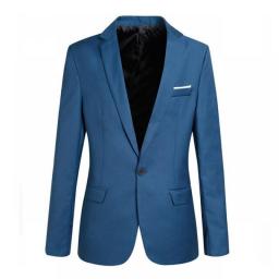 Simple Casual Blazer Comfy Suit Jacket Lapel Slim-fitting Pure Color Blazer  Slim