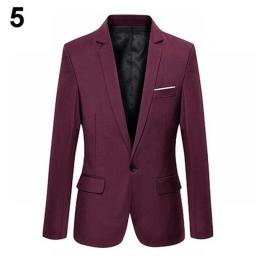 2021 Men Blazer Slim Formal Business Formal Suits Waistcoat One Button Lapel Long Sleeve Pockets Top  for Workplace