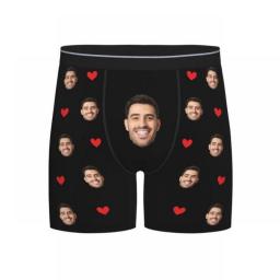 Men Gift Custom Face Boxers Valentine's Day Gift Personalized Photo Underwear Design Birthday Boxer Briefs For Boyfriend Husband