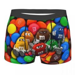 Colorful M Chocolate Candy Underpants Homme Panties Man Underwear Print Shorts Boxer Briefs